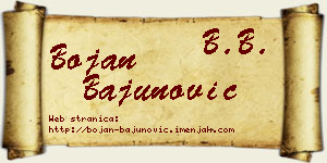 Bojan Bajunović vizit kartica